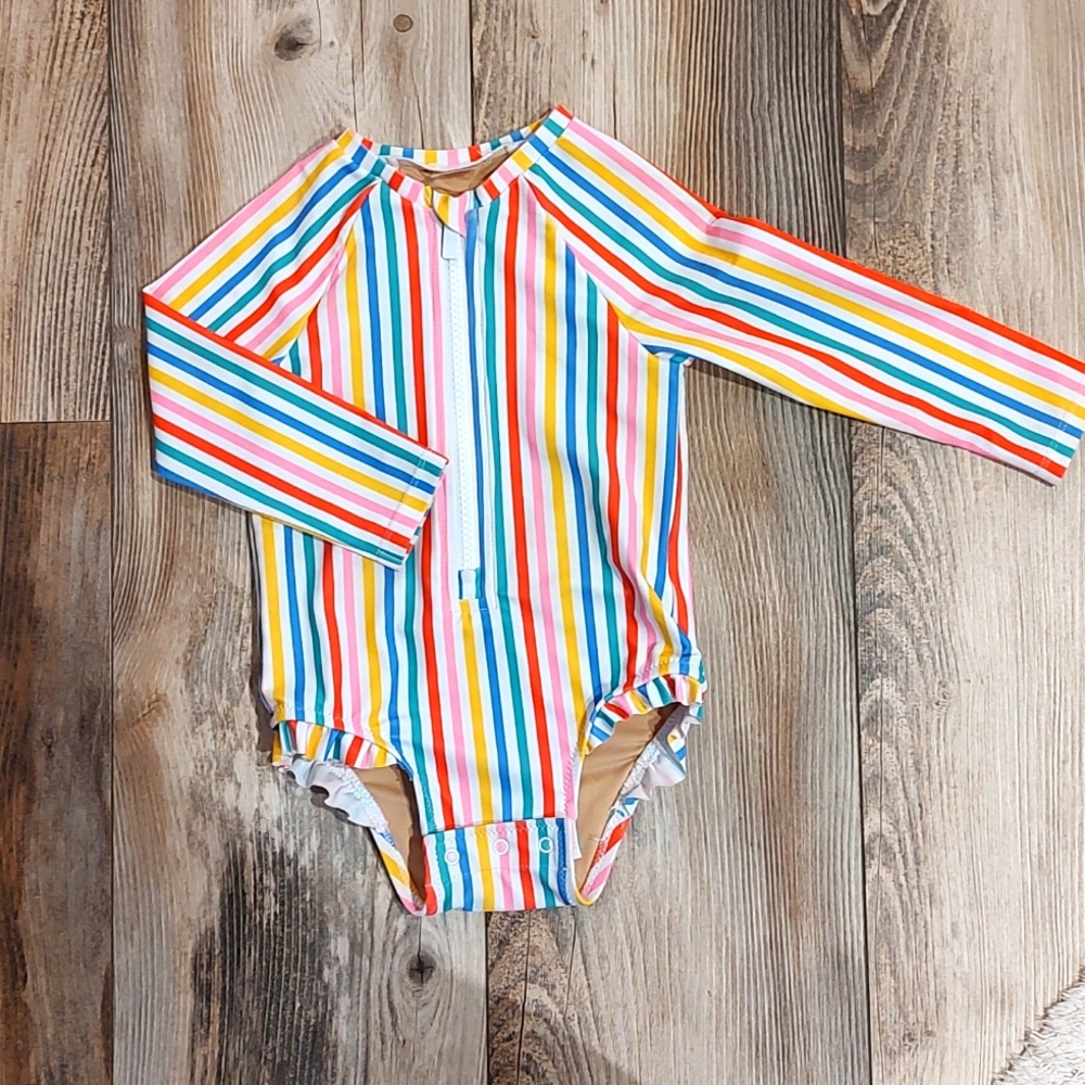 Rainbow print 12-18m Old Navy rashguard